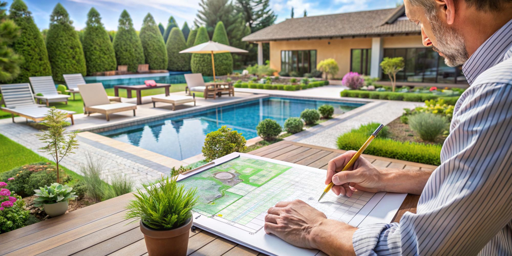 Gestaltung und Planung der Garten-Aussenanlage
