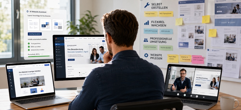 Website selbst erstellen oder Agentur beauftragen