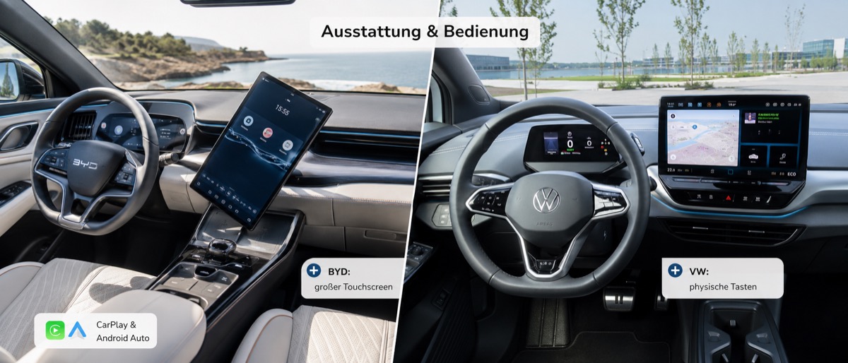 Ausstattung, Software und Bedienkonzept