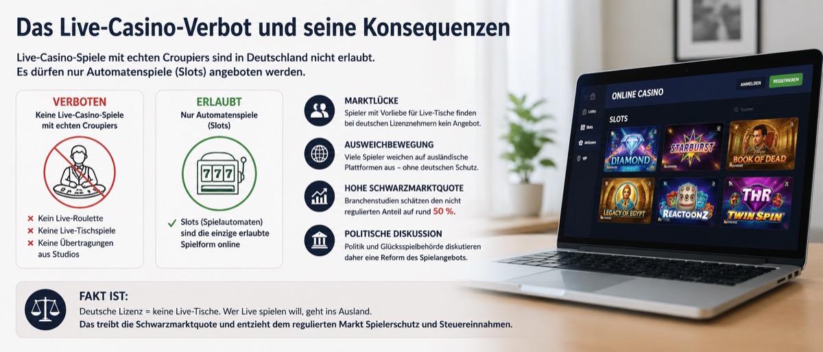 Das Live-Casino-Verbot und seine Konsequenzen