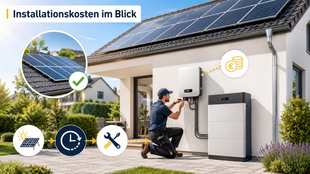 Installationskosten und Wechselrichter-Aufschläge