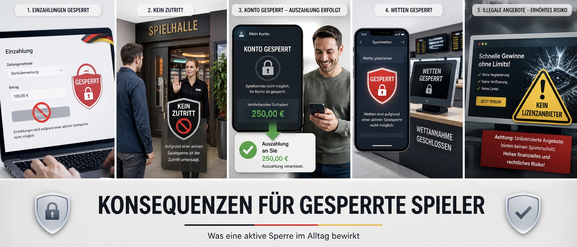 Konsequenzen für gesperrte Spieler