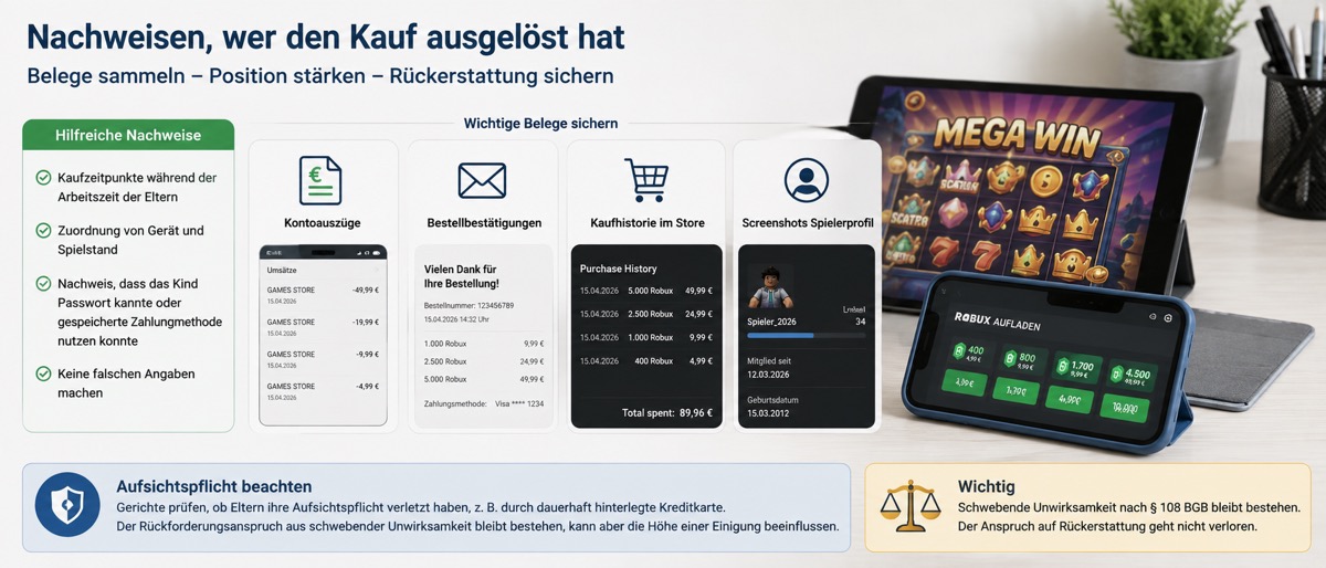 Die Beweisfrage, wer den Kauf ausgelöst hat