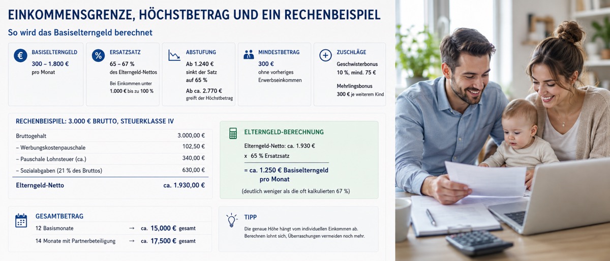 Einkommensgrenze, Höchstbetrag und ein Rechenbeispiel