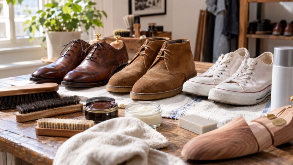 Schuhe pflegen: Leder, Rauleder, Textil