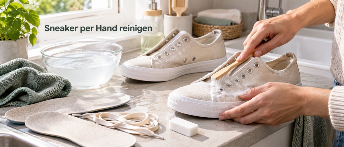 Textilschuhe und Sneaker mit der Hand waschen